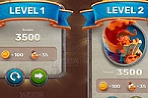 一款极具质感欧美风格的游戏UI界面PSD源文件