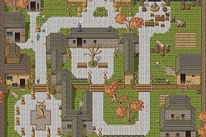 古风RPG小城镇像素地图素材 PNG透明场景 地图块元素