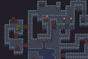 RPG地牢地图场景 像素游戏关卡瓦片拼贴素材