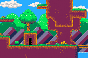 风格清新的像素游戏横版地图场景资源