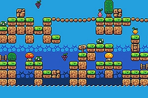 四季分明的卡通方块游戏地图元素图片素材