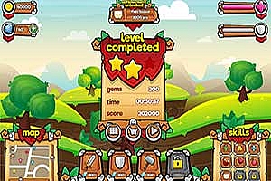 卡通中世纪风格卡通游戏gui界面组件矢量AI源文件