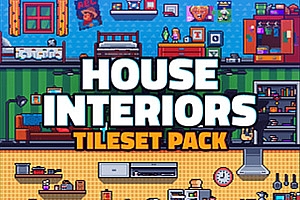 像素游戏房间室内地图拼贴PNG素材