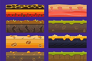 2D横版游戏地图EPS分层源文件