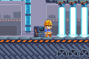 像素工人冒险场景和角色素材