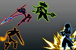 40个暗影火柴人游戏角色动作和技能效果