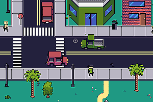 现代城市RPG像素风场景地图素材