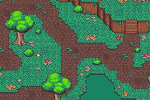 森林像素游戏地图场景PNG素材