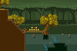 RPG像素风格森林沼泽游戏地图场景素材