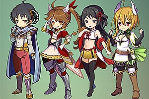 游戏角色对话站立全身像PNG素材