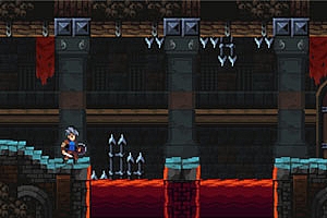 像素横版城堡监狱游戏地图场景拼接图块