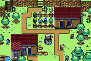 RPG像素森林草地自然环境游戏场景地图图块素材