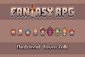 RPG像素游戏小人休闲行走序列帧图片素材