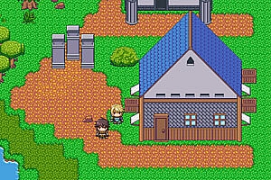 复古自然环境像素RPG Maker地图图块森林草地平铺拼接元素