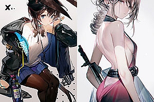 人气画师小日子Liduke插画厚涂人物设定游戏美术参考素材CG壁纸