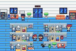 简单的办公室主题像素风格游戏素材