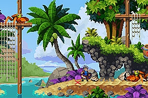 幻想RPG像素横版平移海岛场景图块PNG游戏素材