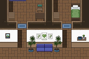 素雅的室内场景图块素材RPG Maker MV 和 MZ游戏元素图片