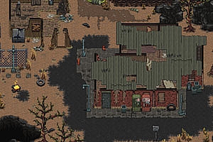 一张沙漠主题复古像素游戏地图PNG图集素材