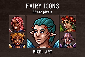 像素头像图标游戏素材