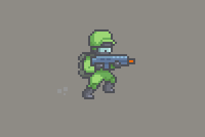 枪手-1个横版游戏动画人物素材