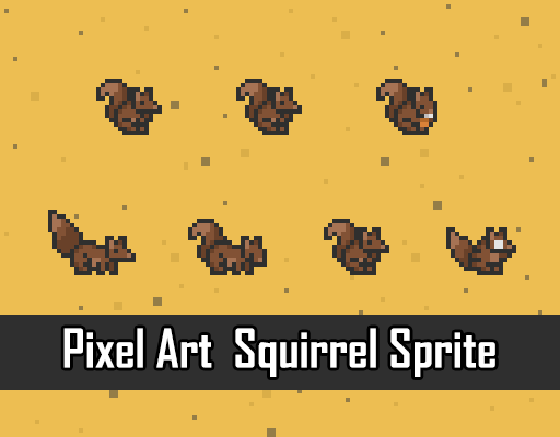 松鼠精灵像素游戏动物角色