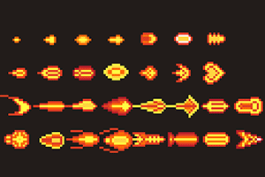 子弹火焰轨道16×16像素